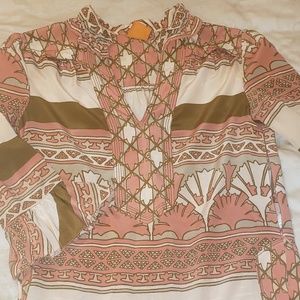 Silk blouse with ruffle cuff